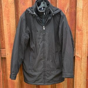 Weatherproof Men's Black Hooded Jacket